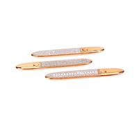 Gatuida 3pcs Colored Eyeliner Pencil Set Self-adhesive False Eyelashes, Soft Tip Waterproof Eye Drawing Makeup Eyeliners for Women, Crystal Pink and Gold Silver Leopard Pattern Designs