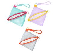 Gatuida 3pcs Compact Small Lipstick Storage Bag Transparent Breathable Mesh Makeup Organizer Pouch for Travel Coins Earphones Cards Scratch Resistant Mini Wallet for Women