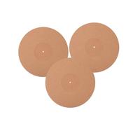 Gatuida 3pcs Cork Record Mat Vinyl Protective Pad for Turntable Groove Record Player Accessories Disc Protective Mat