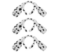 Gatuida 3pcs Dalmatian Ears Headband Realistic Dog Ears Pack Animal Costume Accessories for Halloween Party Women Boys and Girls Dress-up