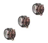Gatuida 3pcs Dragon -Open Watch Open-Cover Finger Watch for Unique Style Retro Vintage Design Ancient Red Comfortable Fit for Finger