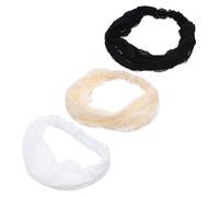 Gatuida 3pcs Elastic Lace Headbands Breathable Mesh Hair Wraps for Women Floral Embroidery Bandana Hair Accessories Spring Summer Outfits Chic Headscarves for Photoshoots and Daily Wear