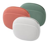 Gatuida 3pcs Electronic Organizer Cable Storage Bag for Travel, Small Portable Silicone Earphone Case Set in Quiet Grey, Bamboo Green, and Honey Red, Outdoor Data Cable Organizer Pouch