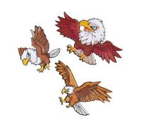 Gatuida 3pcs Embroidered Bald Eagle Applique Patches for Clothing and Backpacks Sew Decorative USA Flag Inspired Textile Patches Multipurpose Repair and DIY Craft Accessories