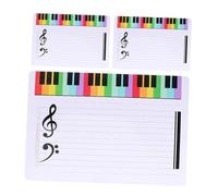 Gatuida 3pcs Erasable Music Staff Whiteboards Portable Plastic Stave Boards for Music Teaching and Practice Lightweight Writable Notation Boards for Home School Classroom Use