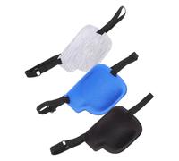 Gatuida 3Pcs Eye Cover Patch for Amblyopia and Strabismus Treatment Portable Breathable Polyester Eye Protector with Elastic Strap for Daily Use and Post Surgery Black Blue Gray