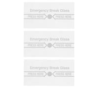 Gatuida 3pcs Fire Safety Breakage Switch Cover: Manual Emergency Alarm Glass Panel - Break Glass Sensor Sheet For Office Building Security Fire Alarm System