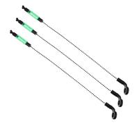 Gatuida 3pcs Fishing Alarm with Green Shade Professional Fishing Line Gear Alert Indicator Portable Rod Swingers for Day and Night Use Easy Installation