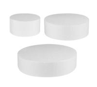 Gatuida 3pcs Foam Cake Dummies Set 6, 8, 10 Inch round Artificial Cake Forms with 7cm Height for Decorating Practice Birthday Simulation DIY Tiered Dessert Display