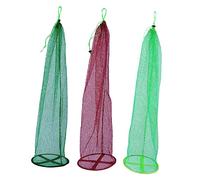 Gatuida 3Pcs Foldable Fishing Catch Net Lightweight Wear Resistant Mesh with Drawstring Closure Capacity Collapsible Fish Net for Carp Trout and Coarse Fishing