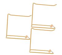 Gatuida 3pcs Golden Iron Nail Color Chart Stand with Card Slot Structure for Professional Settings and Nail Salons Adaptable to Diverse Display Needs with Easy Swapping Elegant Gold