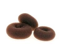 Gatuida 3Pcs Hair Donut Bun Maker Small Medium Large for Neat Ballerina Hairstyles Comfortable Odorless for Dance Coffee Color
