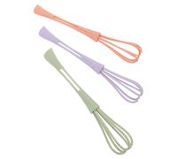 Gatuida 3pcs Hair Dye Mixing Sticks Plastic Whisk Tools with Spatula End for Salon and Home Use, Mini Cream Stirrer Whiskers in Pink, Purple, and Green for Precise Hair Color Blending