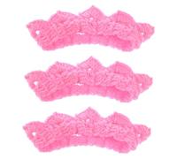 Gatuida 3pcs Handmade Crochet Crown Hat for Newborn Photography Prop Soft Woolen Yarn Comfortable Elastic Design for Showers and Memorable Photos Fits Months
