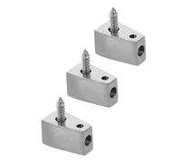 Gatuida 3pcs Headless Guitar Lock Nut Brass String Retainers for Electric Bass and Guitar Bridge Saddles Modular Design for Enhanced Tuning Stability Reduced String Wear Easy Installation