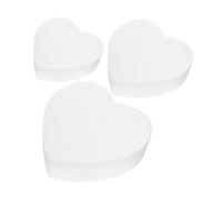 Gatuida 3pcs Heart Shaped Foam Cake Model 3 Tier White Polystyrene Foam Dummy for Wedding and Valentine’s Day Display Lightweight Cake Craft Practice and Sculpting Skills