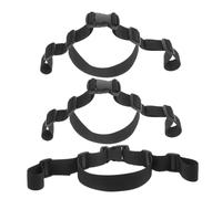 Gatuida 3pcs High Chair Security Straps Replacement Polyester Sturdy Double Locking Mechanism Black for Toddlers and Infants Suitable for Home on The Go