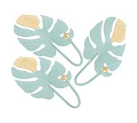 Gatuida 3pcs Iron Leaf Shaped Wall Hooks Rustic Decorative Wall Mounted Hangers for Coats Hats Towels Bags Bedroom Bathroom Storage and Home Organization