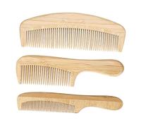 Gatuida 3pcs Long Bamboo and Comb Fine Tooth Bamboo Styling Comb for Hair for Men's Beard Care and Women's Daily Use Hair