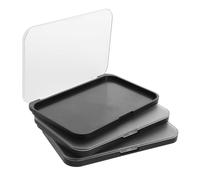 Gatuida 3pcs Magnetic Makeup Platter: Empty Eyeshadow Palette With Frosted Lid - Refillable Blush Storage Tray For DIY Cosmetics - 6.48"x4.32" Palette