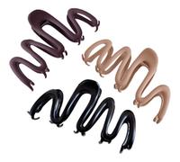 Gatuida 3pcs Matte Finish Wavy Claw Hair Clips for Women Strong Grip Jaw Clips for Thick and Thin Hair for Updos and Everyday Use