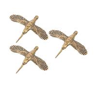 Gatuida 3pcs Mini Brass Bird Shape Bath Disk Decor, Birdbath Purification Ornaments for Outdoor Use, Garden Bird Bath Disks Decorative Figure for Garden
