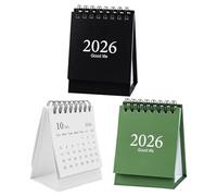 Gatuida 3pcs Mini Desk Calendar Compact Monthly Planner with Thick Paper Folding Stand for Home Office School Small Memo Organizer for Daily Scheduling and Efficient Task Management