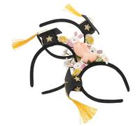 Gatuida 3pcs Mini Graduation Hat Headband Lightweight Doctoral Cap Hair Accessories for Kindergarten Preschool Ceremonies for Graduation Photo Props