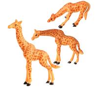 Gatuida 3Pcs Miniature Giraffe Figurines Cute Cartoon Animal Ornaments for Desktop Decor and Garden Micro Landscape DIY Decoration