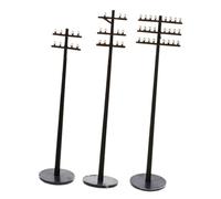 Gatuida 3pcs Miniature Telegraph Poles for DIY Projects Sand Table Scene Accessories Micro Landscape Model Railway Decor Authentic Model Train Scenery Enhancements