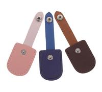Gatuida 3pcs Nail Scissor Covers Lightweight PU Protective Sleeves for Cuticle Nipper Manicure Pedicure Tools Scratch and Dirt Resistant Compact Storage for Home and Travel with Deep Brown