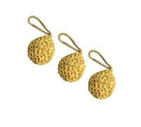Gatuida 3Pcs Natural Honeycomb Bath Sponge Ginger Yellow Gentle Exfoliating Shower Brush for Adult Cleansing Chemical Hydrophilic Design for Lasting Use