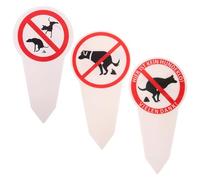Gatuida 3pcs No Pooping Dog Signs with Stakes 11.4"x5.5" Weatherproof Outdoor Pet Waste Warning for Garden Lawn Yard Dog Waste Management No Pee Yard Signs