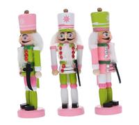 Gatuida 3pcs Nutcracker Pendant Decor The Nutcracker Ornaments Traditional Figure Soldier Ornament Traditional Soldier Hanging Wood