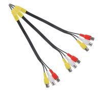 Gatuida 3Pcs One to Three Audio Connect Cord Adapter with Extended Head Multi Use Video and Audio Adapter Cable for Satellite Receiver Tv Tuner Female Splitter for Simultaneous Device