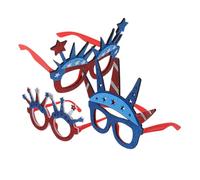 Gatuida 3pcs Patriotic Independence Day Sunglasses Fun Novelty Eyewear for Usa Celebrations Stylish Accessories for Adults Enhance Party Look Create Joyful Memories