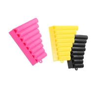Gatuida 3pcs Plastic Pan Flute Wind Instrument for Beginner Musical in Yellow Black Pink Childsafe Plastic Early Music Learning for Preschool and Home Education