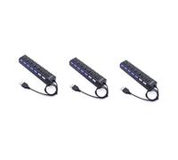 Gatuida 3pcs Port Usb Hub Quality Usb Extender Splitter for Pc Laptop Power Hub Multi Plug Led Indicator