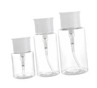 Gatuida 3pcs Press Bottle Plastic Liquid Dispenser Travel Storage Bottle for Cosmetics Cleansing Oil Hydrate Water