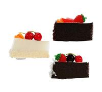 Gatuida 3Pcs PU Cake Models Realistic Simulation Cake Decorations for Photography Home Kitchen for Holiday Use and Art Sketching