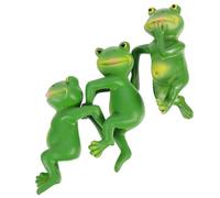 Gatuida 3pcs Resin Flower Pot Hanging Frogs Statues Miniature Planter Pot Climbing Frogs Figurines for Garden Balcony Decor Lightweight and Realistic Outdoor Ornaments
