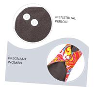 Gatuida 3Pcs Reusable Bamboo Charcoal Menstrual Pads Large Absorbent Sanitary Cloth with Stay-Dry Surface and Double Snap Fastening Comfortable Pads for Women