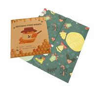 Gatuida 3Pcs Reusable Beeswax Food Wraps for Bowls Eco Friendly Cloth with Natural Beeswax Infusion Washable Kitchen Food Storage Alternative Preservation