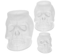 Gatuida 3pcs Reusable Silicone Skull Mold for DIY Candle Making and Halloween Decorations, Easy Release Creative Mold for Friends Who Love DIY and Making Halloween Candles