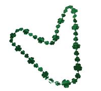 Gatuida 3pcs Saint Patrick's Day Shamrock Necklace Set in Green Resin, Fashion-forward Leaf Pattern, Light up The Night Feature, Unisex Accessories for Concerts and Sports Tailgate Events