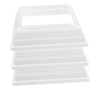 Gatuida 3pcs Split Post Base Covers for Porch Columns White PVC Post Skirts with Decorative Split Style Design Stable Handrail and Stair Rail Support for Garden Balcony Outdoor Use