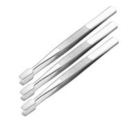 Gatuida 3pcs Stainless Steel Stamp Tweezers for Collectors Precision Straight Tweezers for Handling Documents Stickers Jewelry Making and Detailed Craft Work