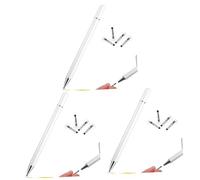 Gatuida 3pcs Tablet Stylus Pen with Replacement Nibs High Precision Touchscreen Stylus Compatible with All Capacitive Devices Transparent Disc Tip for Smooth Writing and Scratch