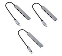 Gatuida 3pcs Type Usb Hub Extension Dock Practical Usb Splitter for Laptop Tablet High-speed Mbps Data Transmission Portable Design Compatible Hard Drives Keyboards Mice