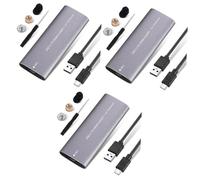 Gatuida 3pcs Ultra-lightweight Ssd Enclosure Usb Drive Cable External Ssd Case for Data Transfer